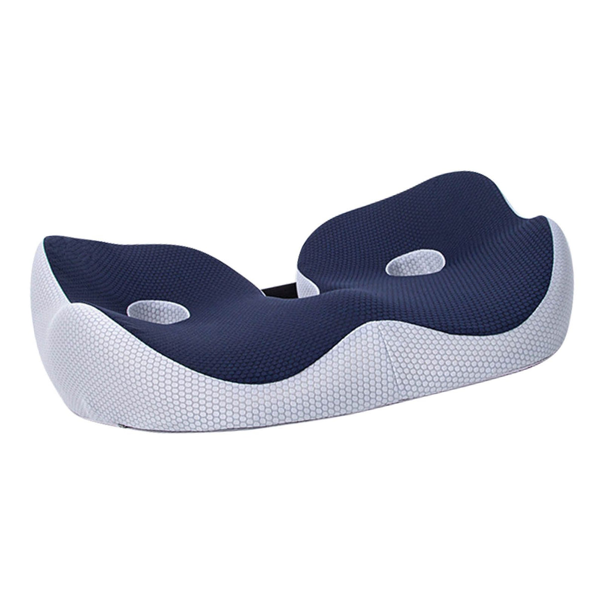 Seating Cushion Soft Comfortable Breathable Buckle Curved Chair Cushion for Office Working Dark Blue 48x39x14cm/18.9x15.4x5.5in(Approx.)
