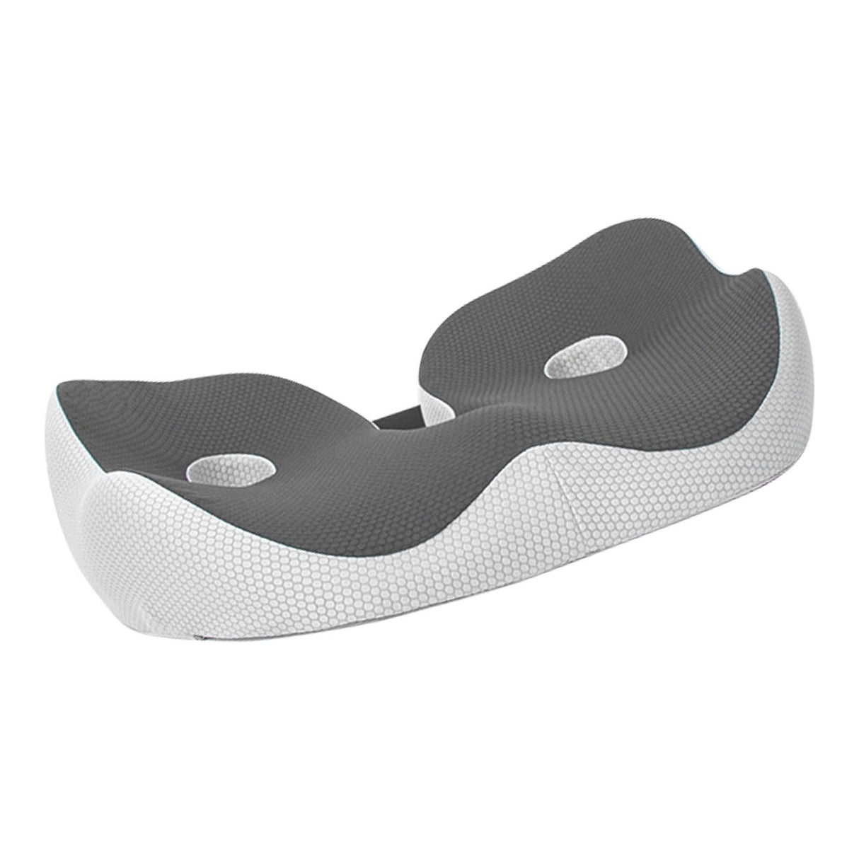 Seating Cushion Soft Comfortable Breathable Buckle Curved Chair Cushion for Office Working Dark Gray 48x39x14cm/18.9x15.4x5.5in(Approx.)
