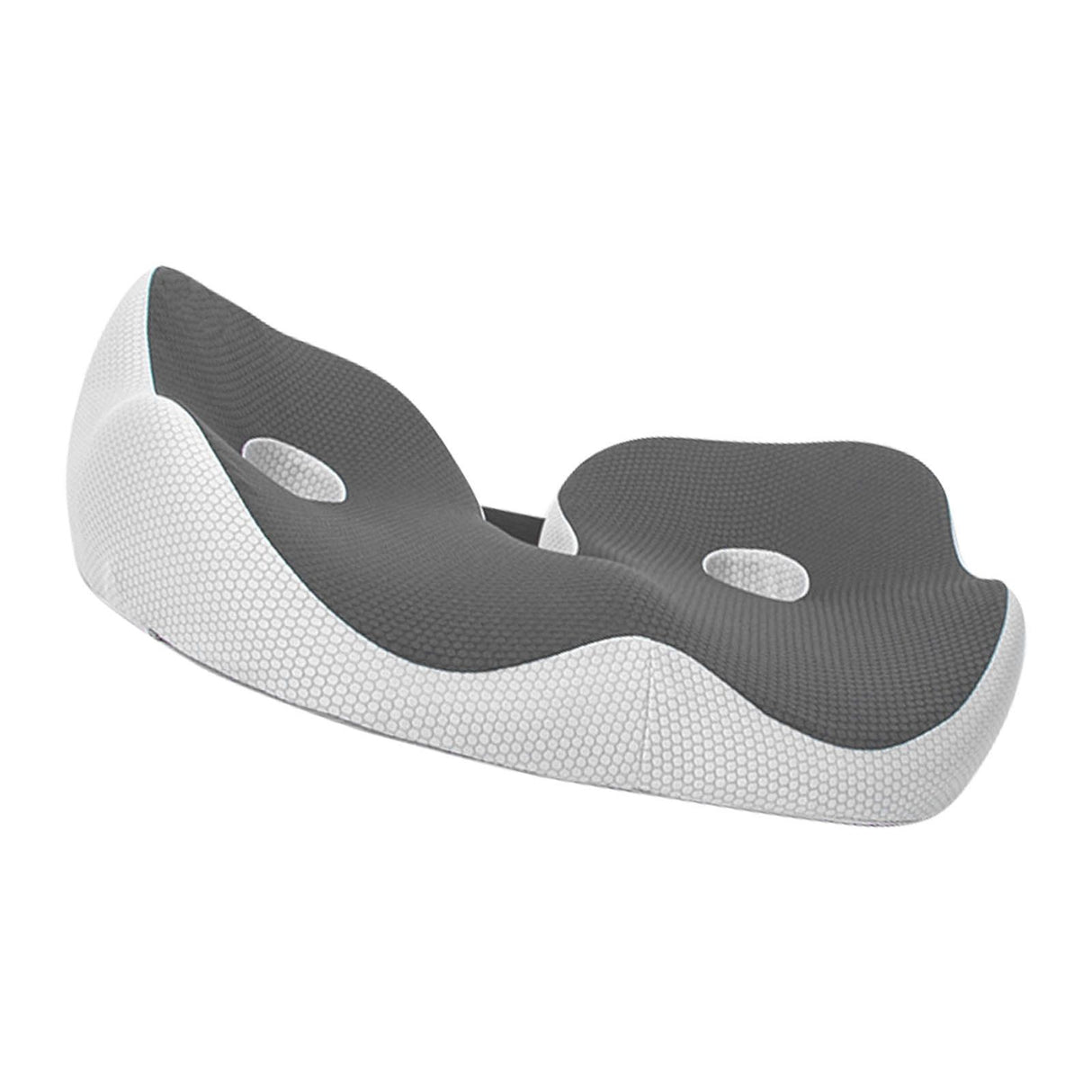 Seating Cushion Soft Comfortable Breathable Buckle Curved Chair Cushion for Office Working Dark Gray 48x39x14cm/18.9x15.4x5.5in(Approx.)