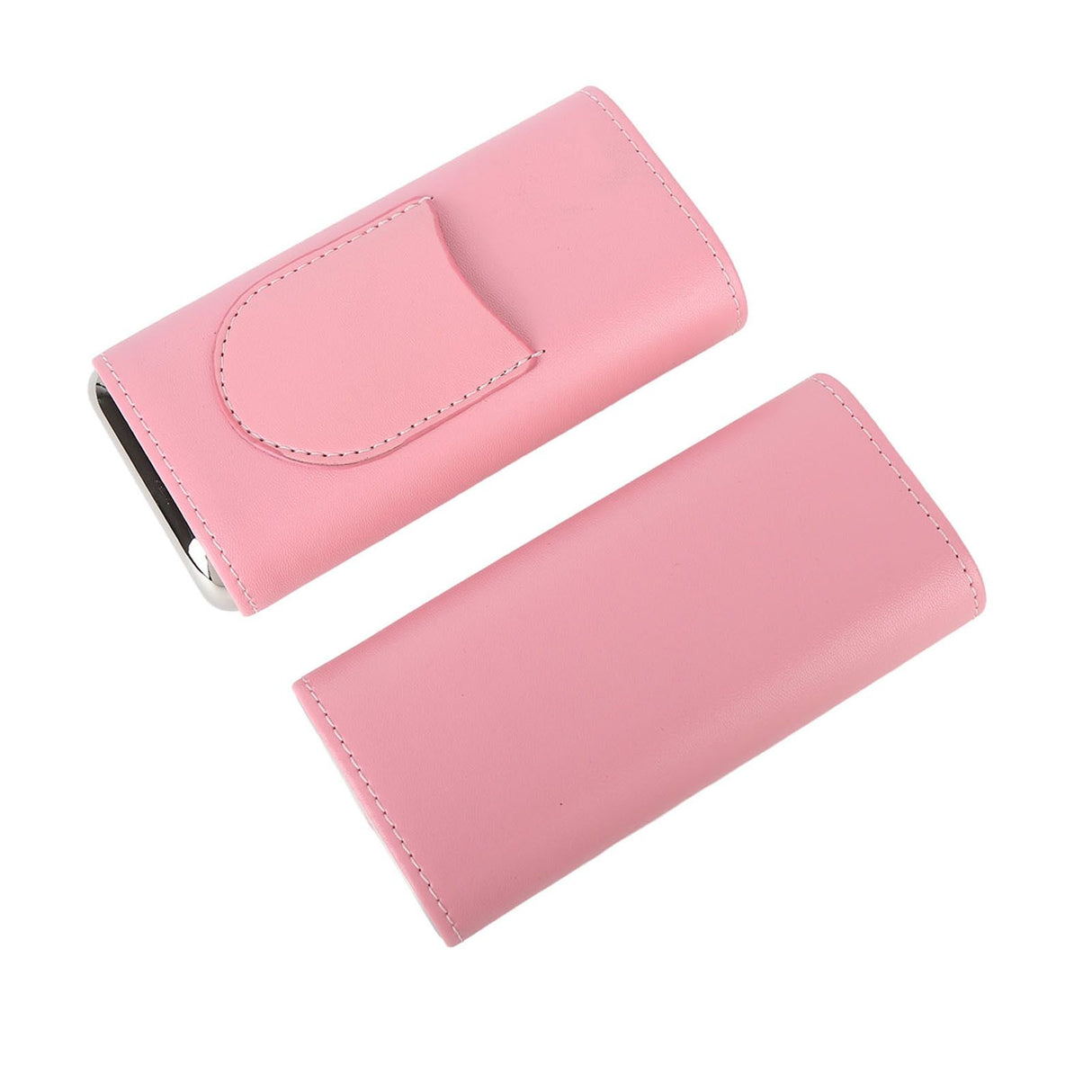 3 Fingers Cigar Case Fashion Elegant Faux Leather Ligthweight Portable Cigar Humidor Box for Travel Daily Pink