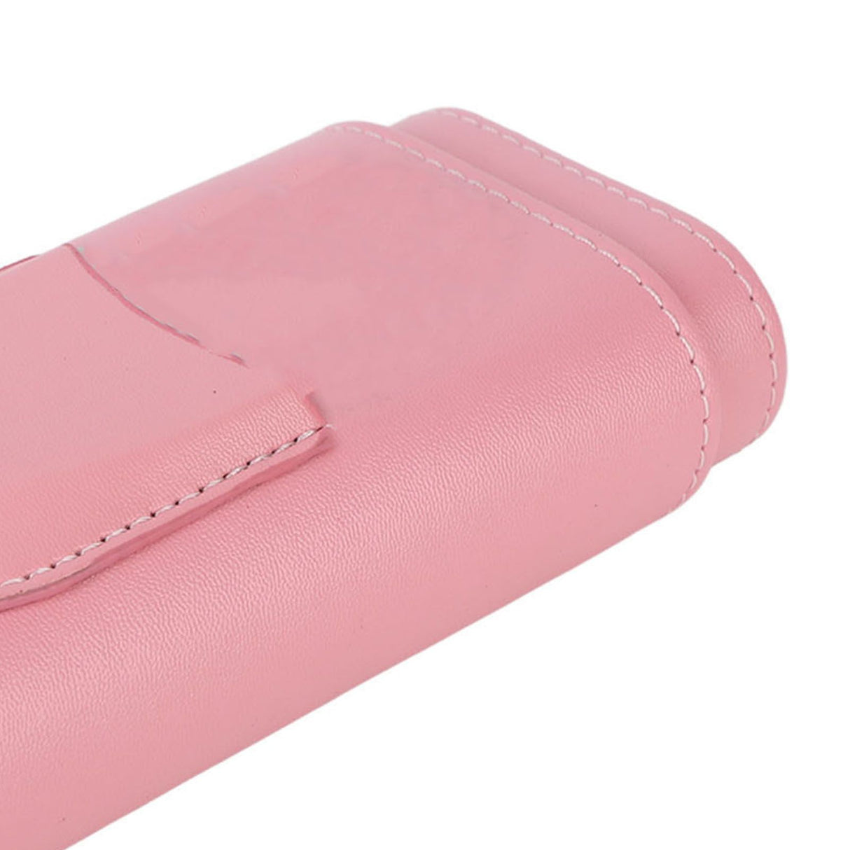 3 Fingers Cigar Case Fashion Elegant Faux Leather Ligthweight Portable Cigar Humidor Box for Travel Daily Pink