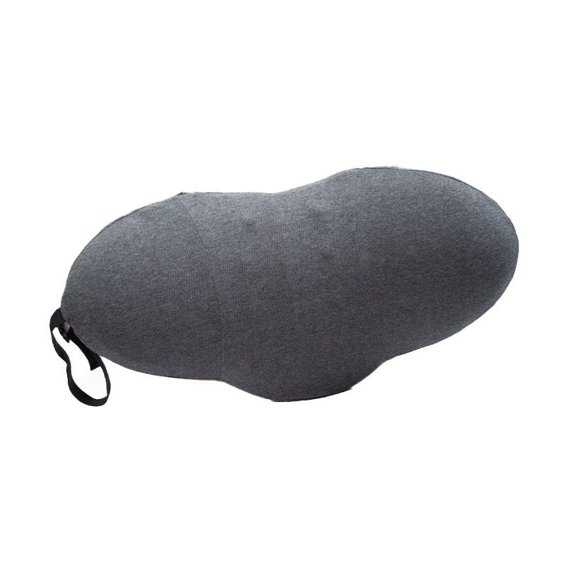 Lumbar Support Pillow Cotton Memory Foam Ergonomic Curve Fit Spinal Massage Spots Waist Support Lower Back Pillow Dark Gray 49x27x13.5cm/19.3x10.6x5.3in