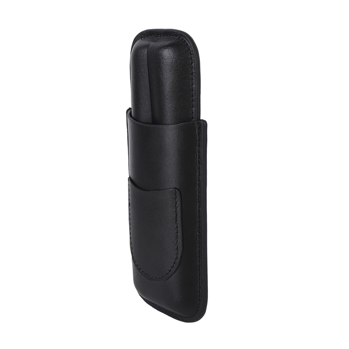 Portable Cigar Bag 2 Holder Leather Humidor Box Cigar Protection Moisturizing Storage Case Black