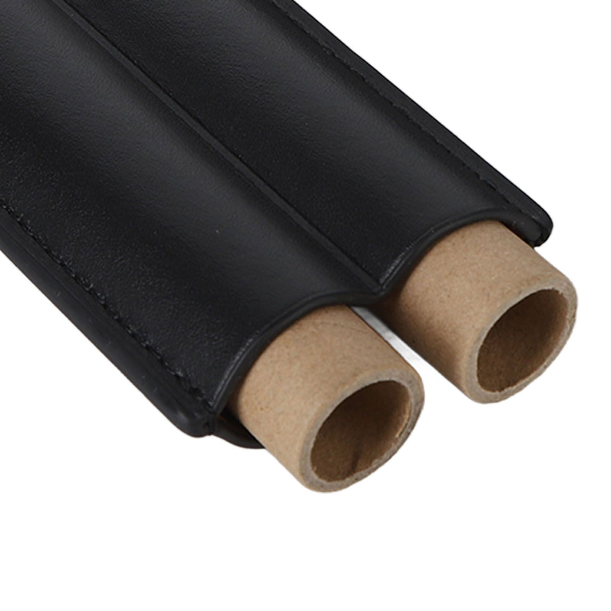Portable Cigar Bag 2 Holder Leather Humidor Box Cigar Protection Moisturizing Storage Case Black