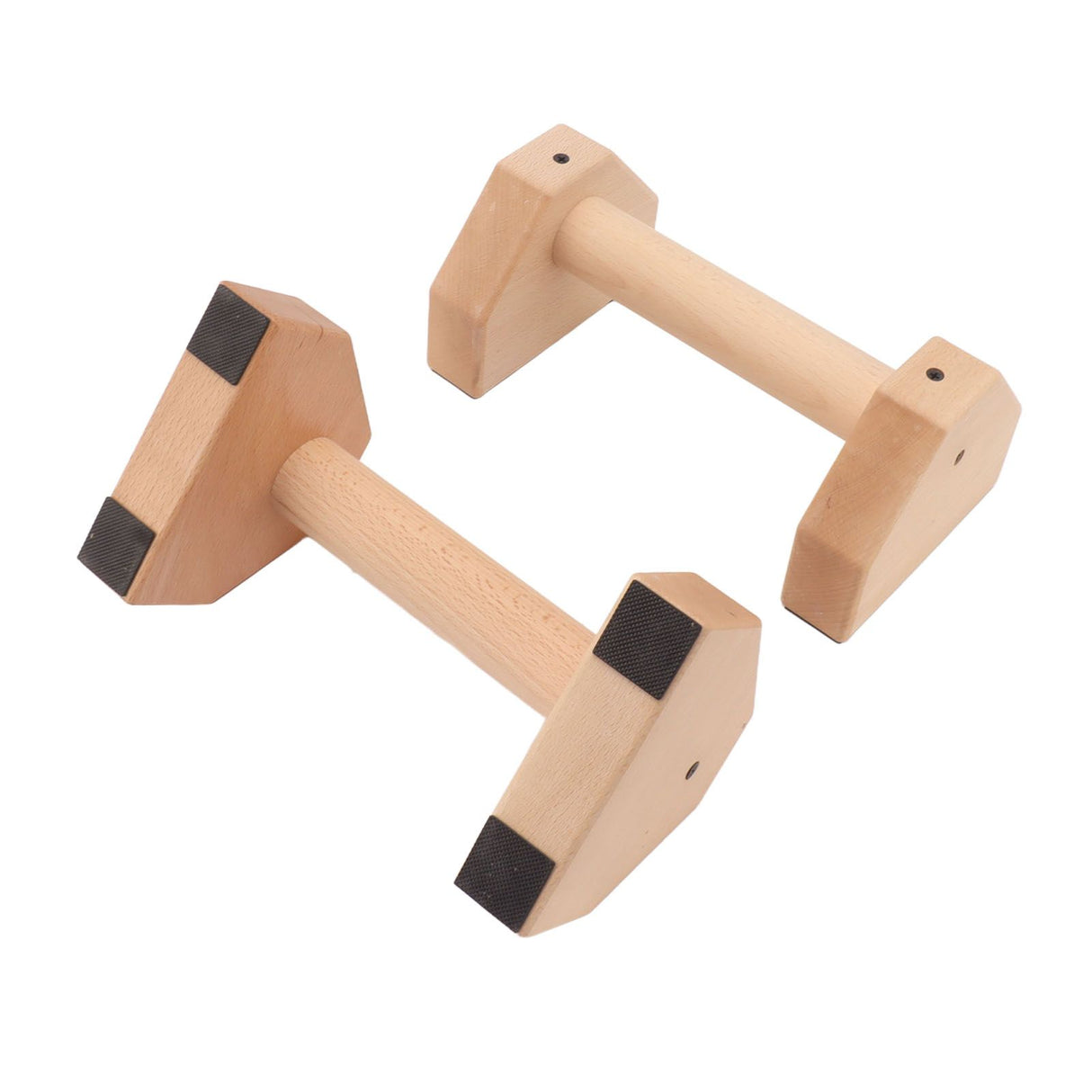 2pcs Wooden Push Up Handles Anti Slip Pushup Bar Handstand Parallettes Bars for Indoor Outdoor 30cm / 11.8in