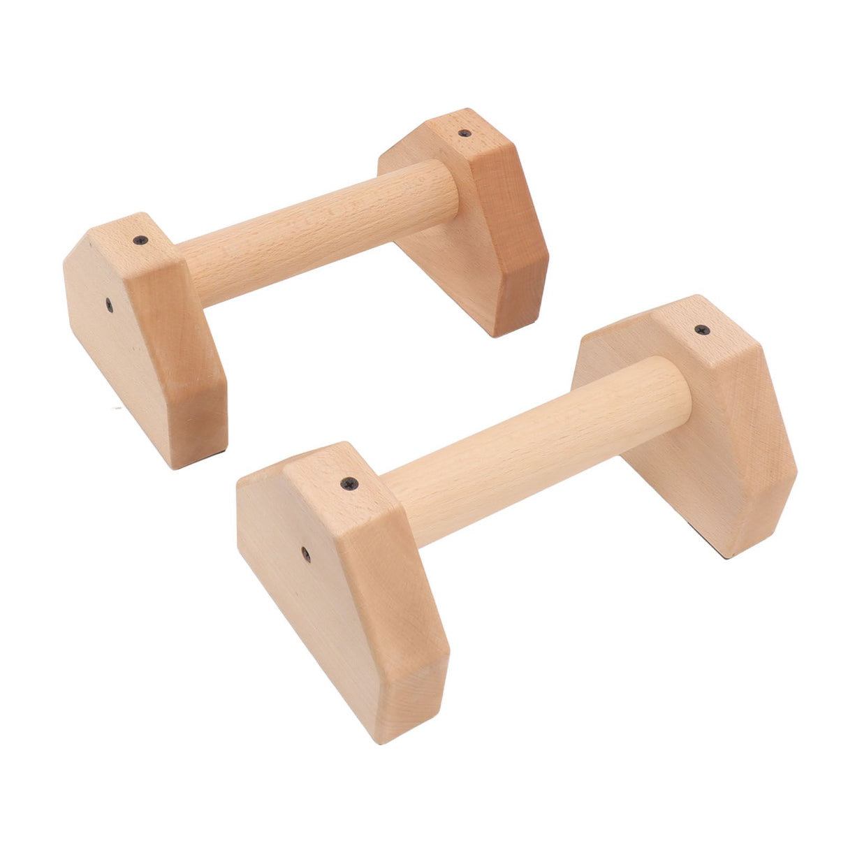 2pcs Wooden Push Up Handles Anti Slip Pushup Bar Handstand Parallettes Bars for Indoor Outdoor 30cm / 11.8in