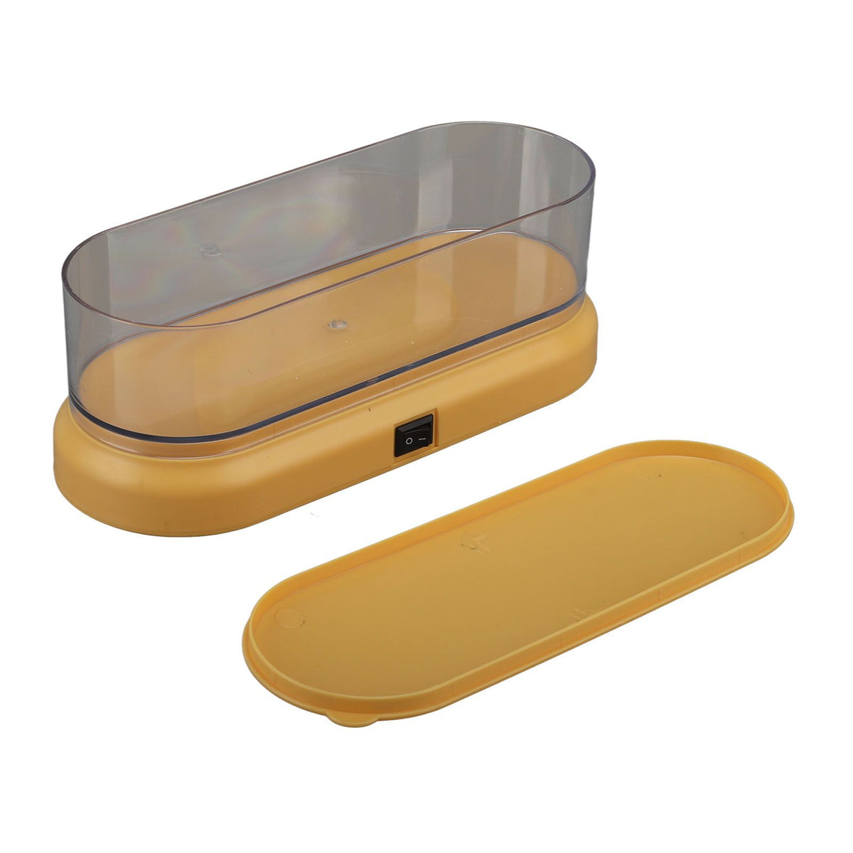 Mini Cleaning Machine Low Noise Portable Ultrasound Cleaner for Jewelry Glasses Makeup Brush Yellow