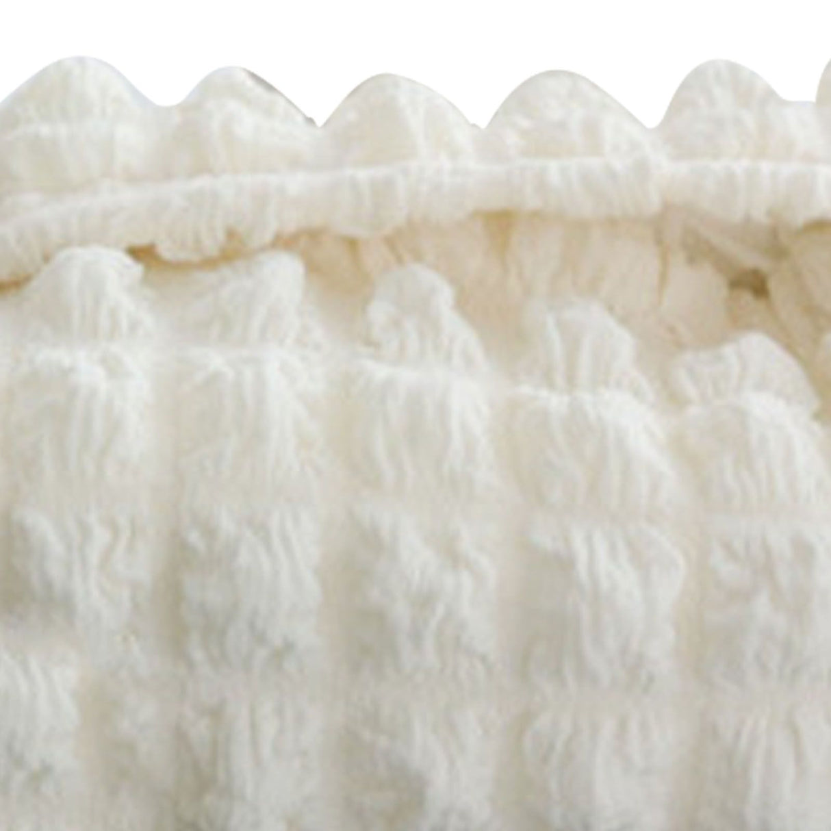 Tissue Box Cover Bag Polyester Cotton Bubble Yarn Decorative Tissue Bag Storage with Thick Canvas Lining Beige
