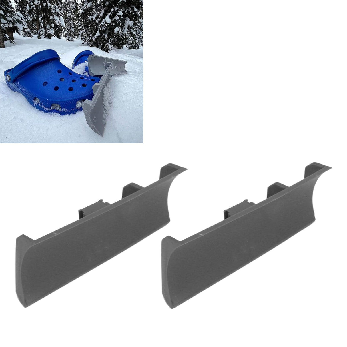 2pcs Snow Plow Shoe Accessories Shoe Ornaments Classic Shoe Ornaments Attachment for Indoor Outdoor Grey