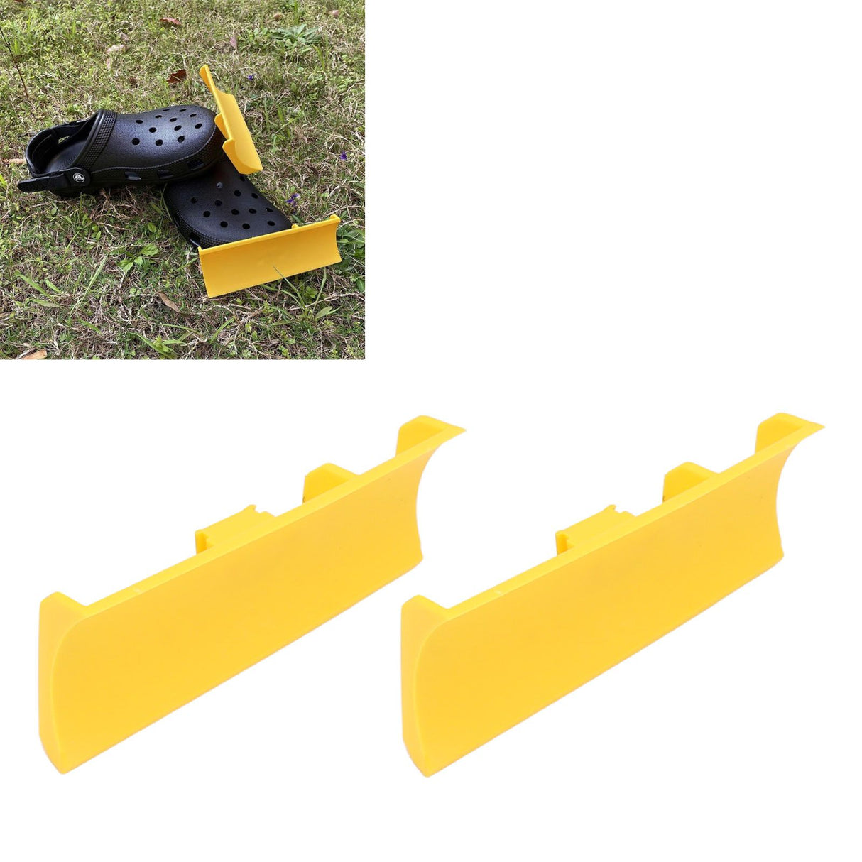 2pcs Snow Plow Shoe Accessories Shoe Ornaments Classic Shoe Ornaments Attachment for Indoor Outdoor Yellow