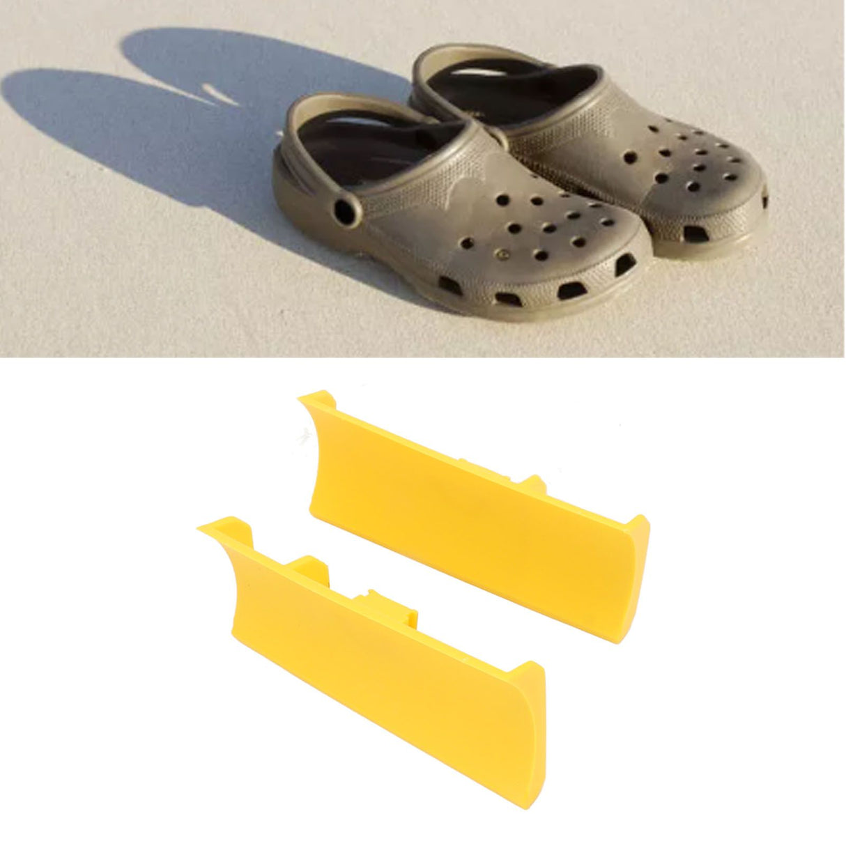 2pcs Snow Plow Shoe Accessories Shoe Ornaments Classic Shoe Ornaments Attachment for Indoor Outdoor Yellow