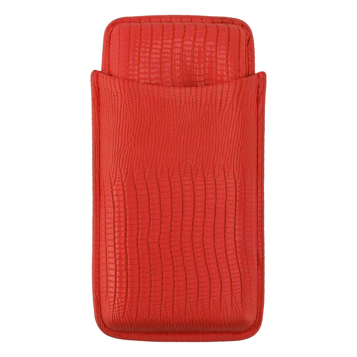 Cigar Holder Portable Moisturizing Comfortable Touch Colorfast Precise Stitching Travel Cigar Case for Men Red