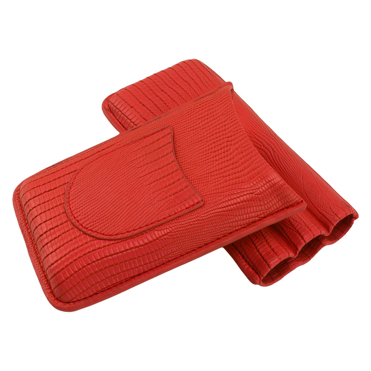 Cigar Holder Portable Moisturizing Comfortable Touch Colorfast Precise Stitching Travel Cigar Case for Men Red