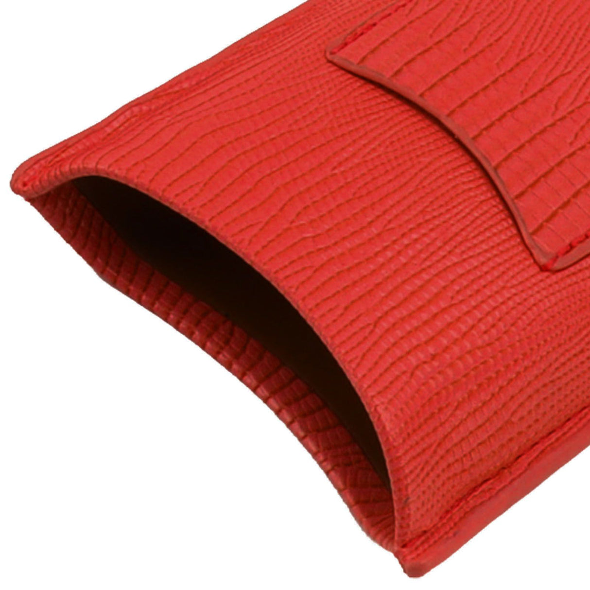 Cigar Holder Portable Moisturizing Comfortable Touch Colorfast Precise Stitching Travel Cigar Case for Men Red