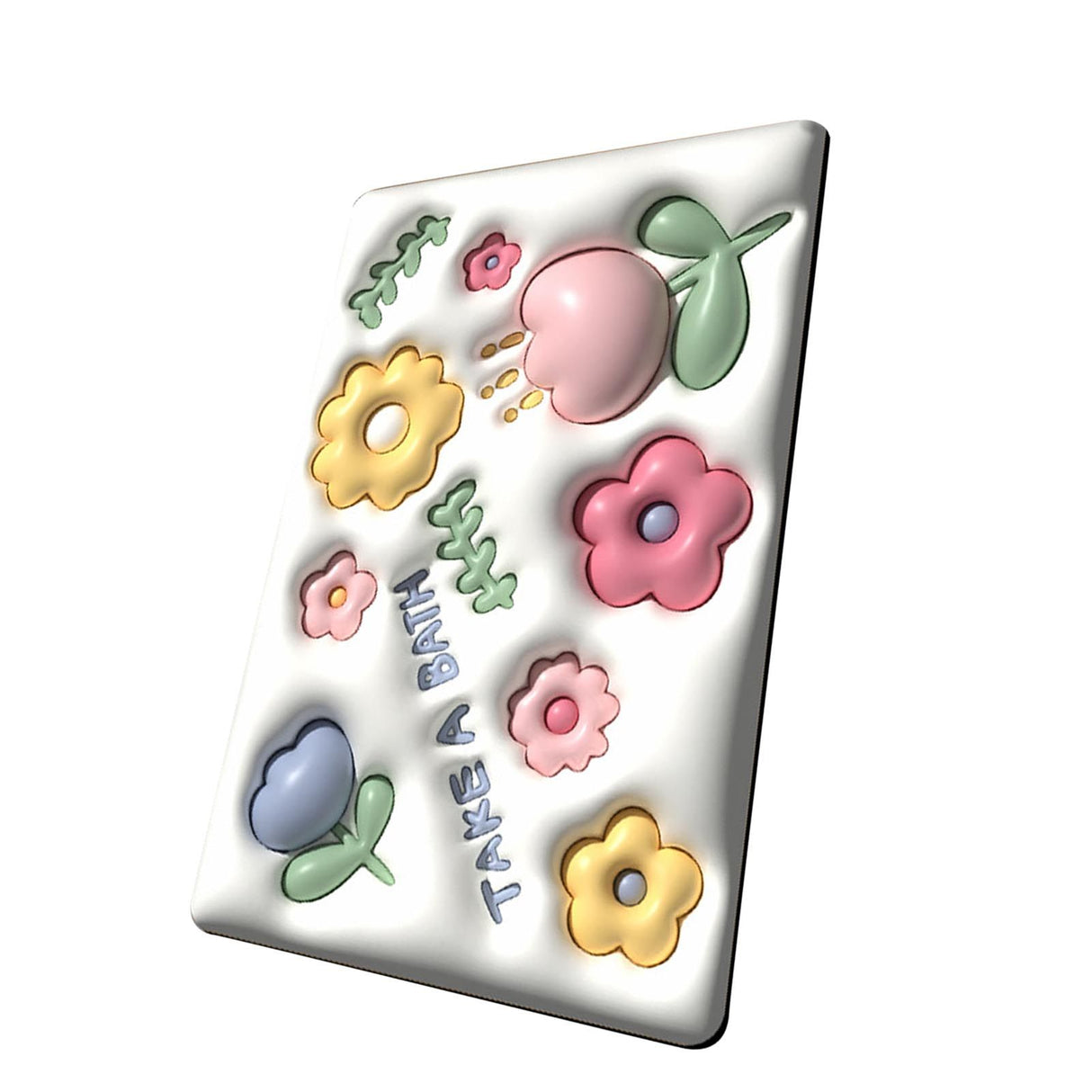 Diatomaceous Earth Bath Mat Bath Mat Slip Resistant 3D Pattern Fast Drying Bathroom Floor Rug 003