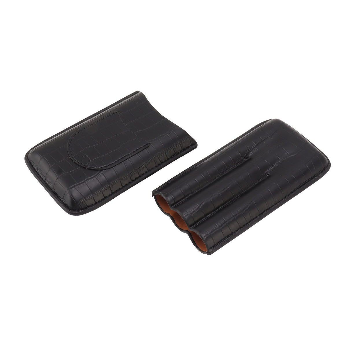Cigar Holder Portable Tight Stitching Colorfast Lightweight 3 Finger Cigar Humidor Case for Travel Home