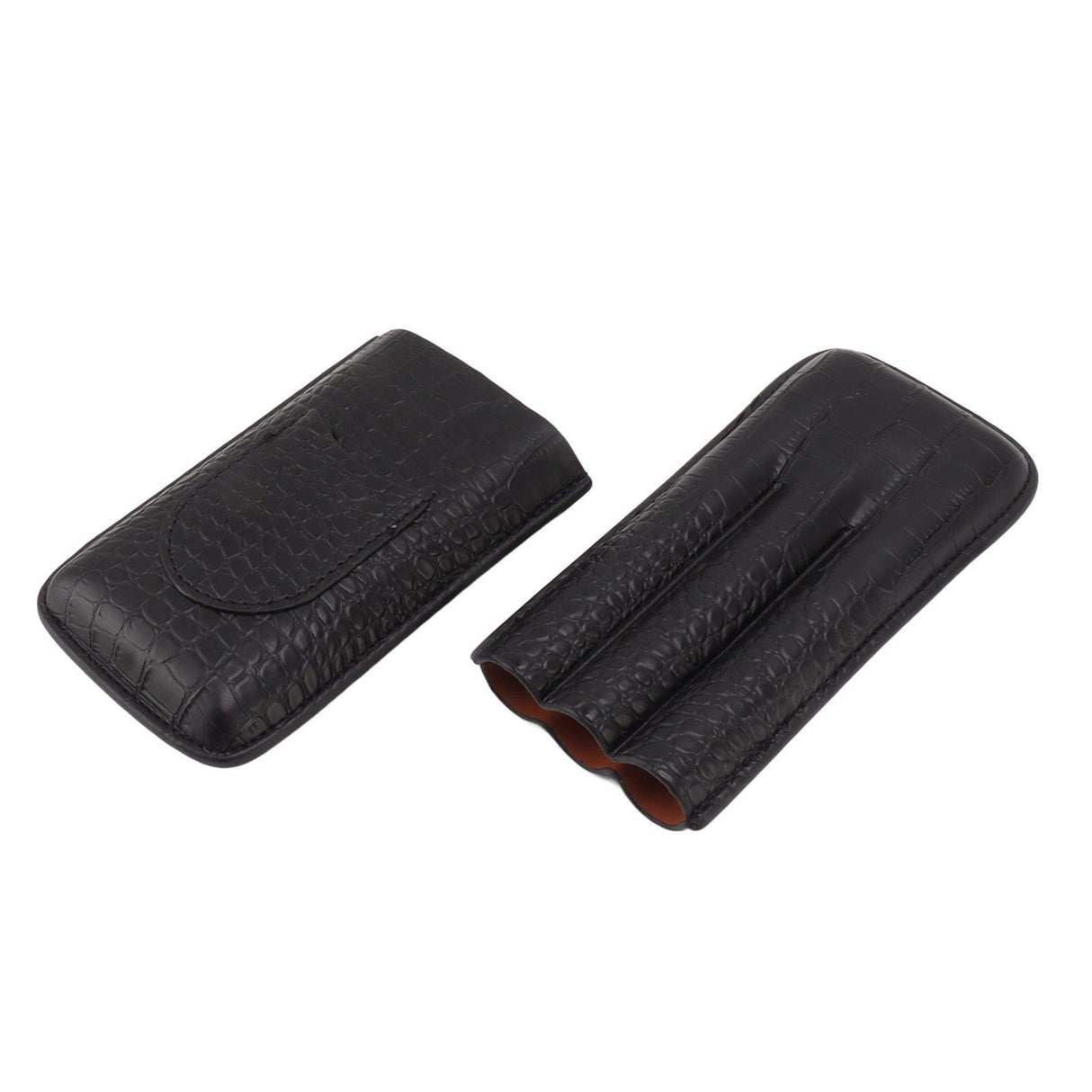 Portable Cigar Case 3 Holder Leather Humidor Box Cigar Moisturizing Protection Storage Bag