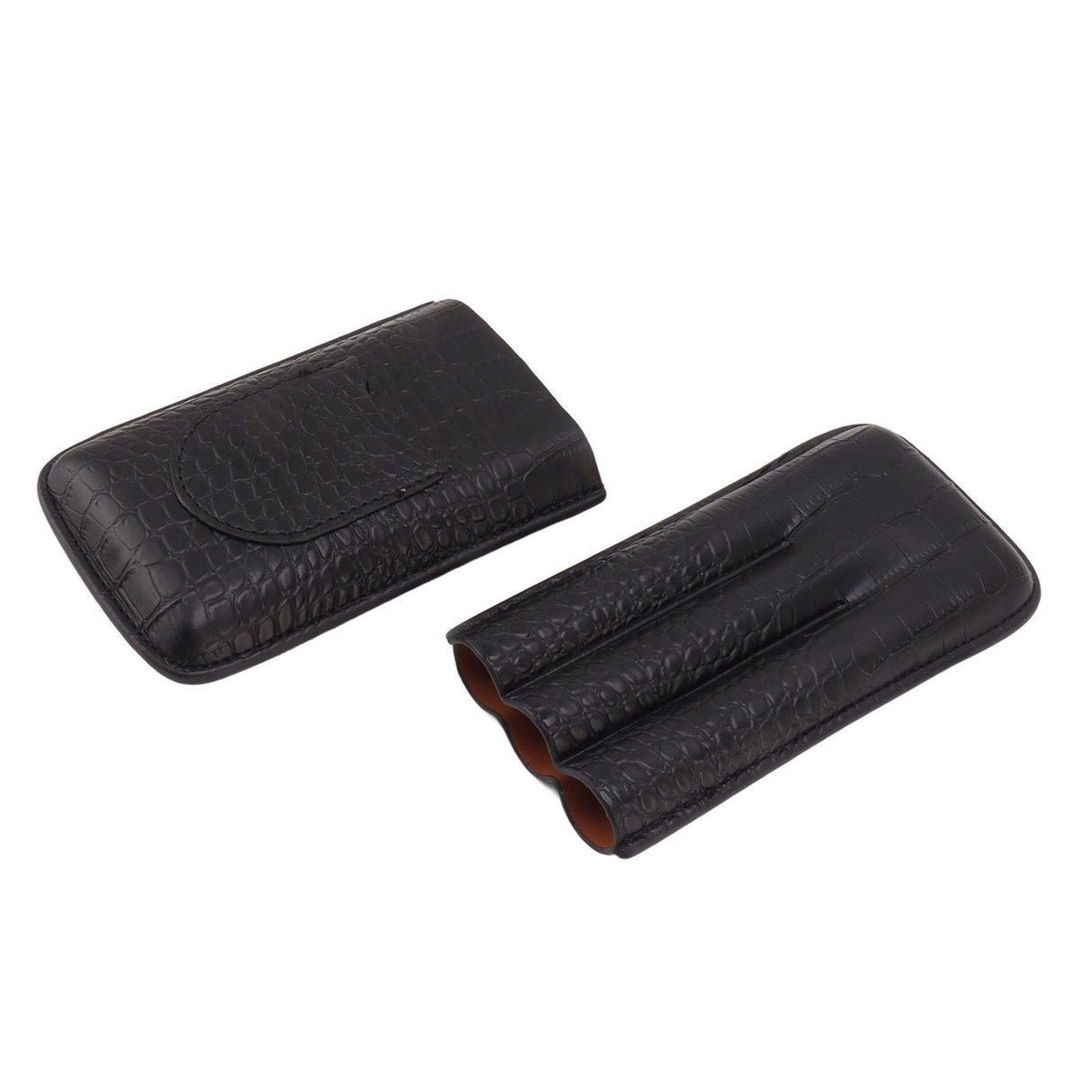 Portable Cigar Case 3 Holder Leather Humidor Box Cigar Moisturizing Protection Storage Bag