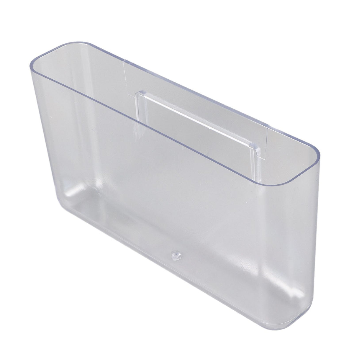 Adhesive Storage Bin Transparent Plastic Wall Mounted Floating Storage Holder Desk Organizer for Bedroom Bathroom L