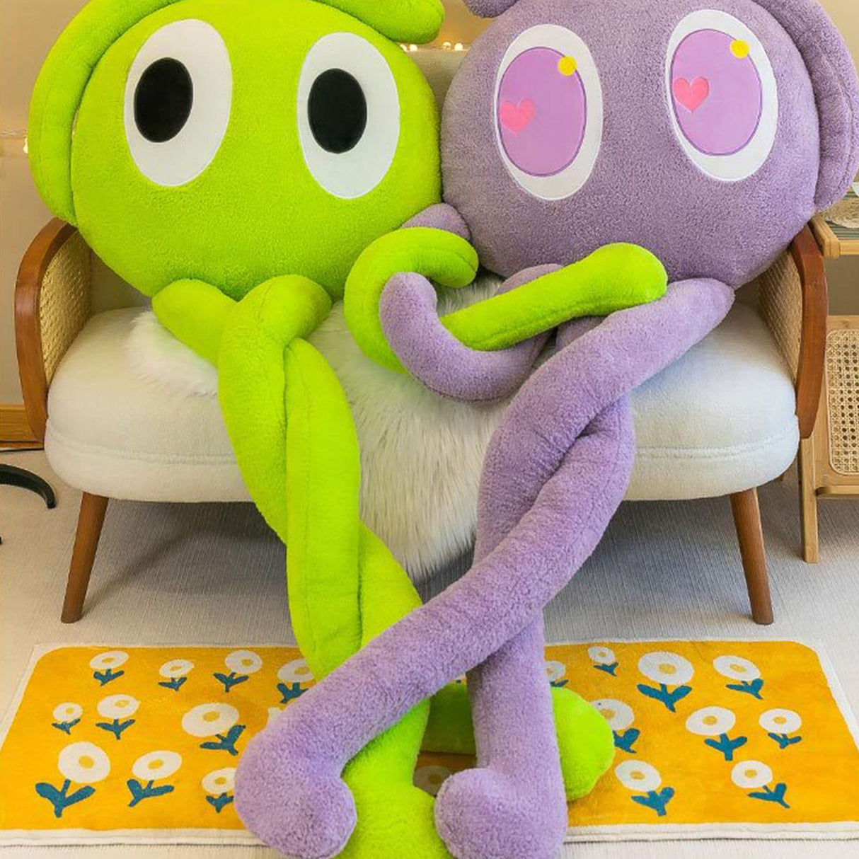 Plush Octopus Pillow Cute Shape Soft Comfortable Stuffed Octopus Doll Toy with 4 Legs for Home Bedroom Office Purple 90cm/35.4in, 480g/16.7oz