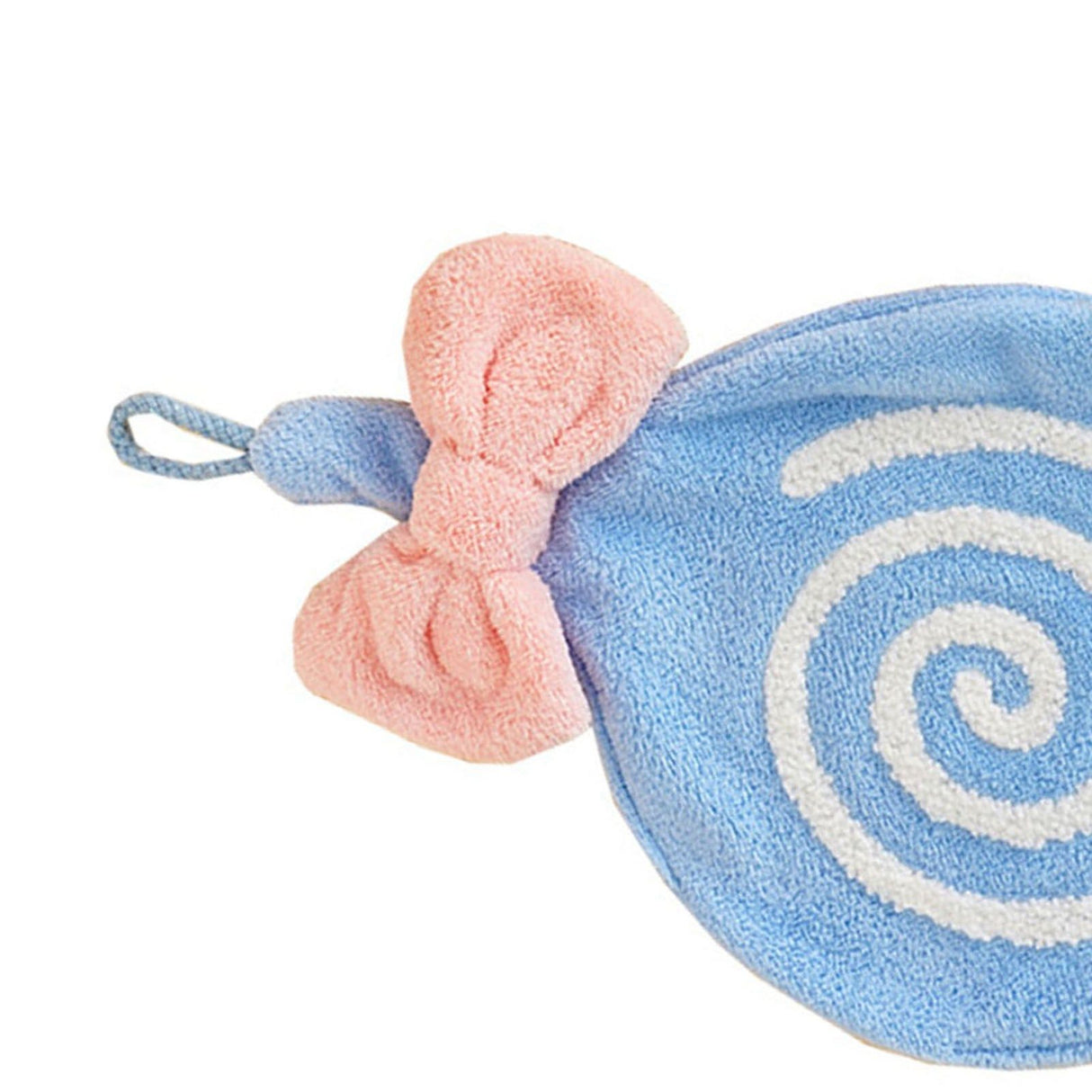 Cute Kids Hand Towel Thickened Soft Coral Velvet Absorbent Hand Towel with Hanging Loop for Bathroom Kitchen Blue