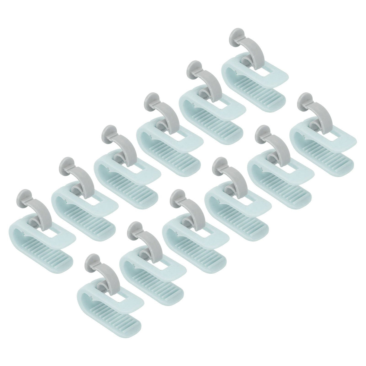 12pcs Bed Sheet Clips Prevent Slip Needleless Safe 180 Degree Closure Universal Quilt Cover Fastener for Home Green