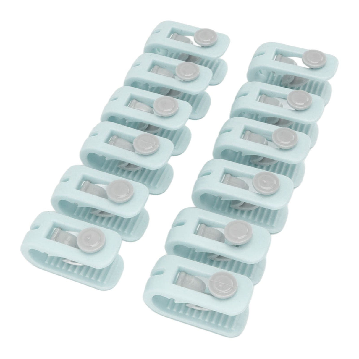 12pcs Bed Sheet Clips Prevent Slip Needleless Safe 180 Degree Closure Universal Quilt Cover Fastener for Home Green