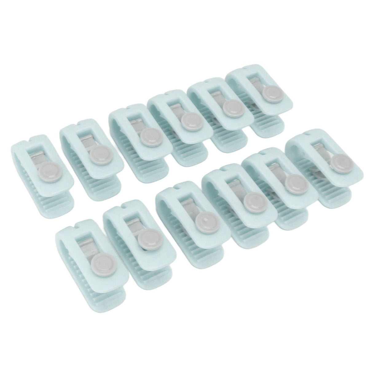 12pcs Bed Sheet Clips Prevent Slip Needleless Safe 180 Degree Closure Universal Quilt Cover Fastener for Home Green