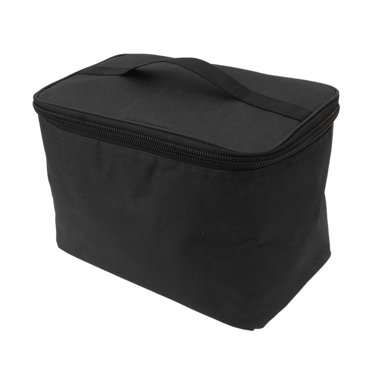 Insulated Grocery Bag Reusable Portable Shopping Collapsible Cooler Food Transport Carrier Oxford Cloth 10L Black