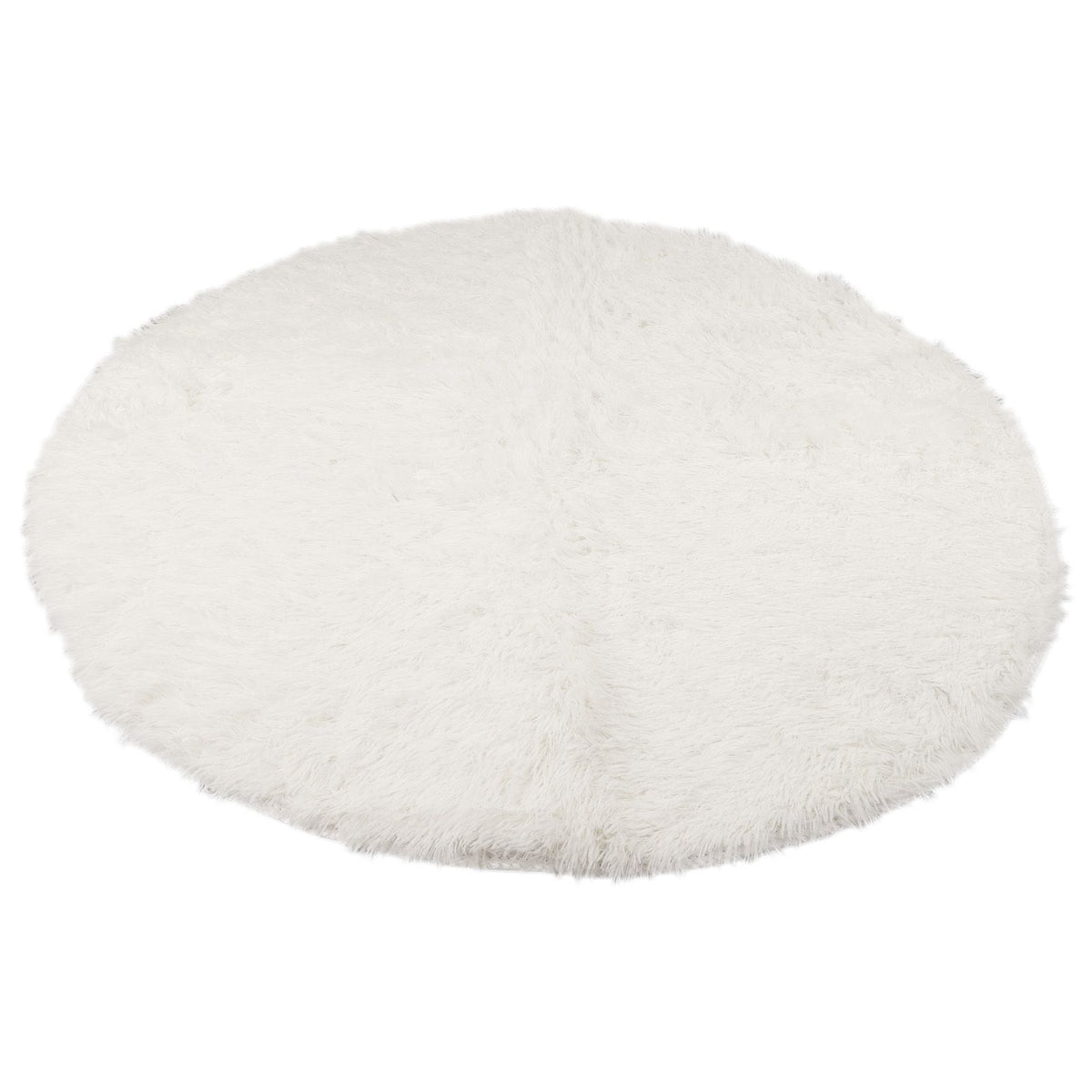 Round Plush Carpet Super Soft Fluffy Carpets Anti Skid Fuzzy Rug Modern Plush Area Rugs for Living Room Bedroom White