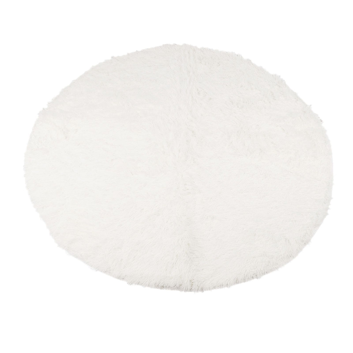 Round Plush Carpet Super Soft Fluffy Carpets Anti Skid Fuzzy Rug Modern Plush Area Rugs for Living Room Bedroom White