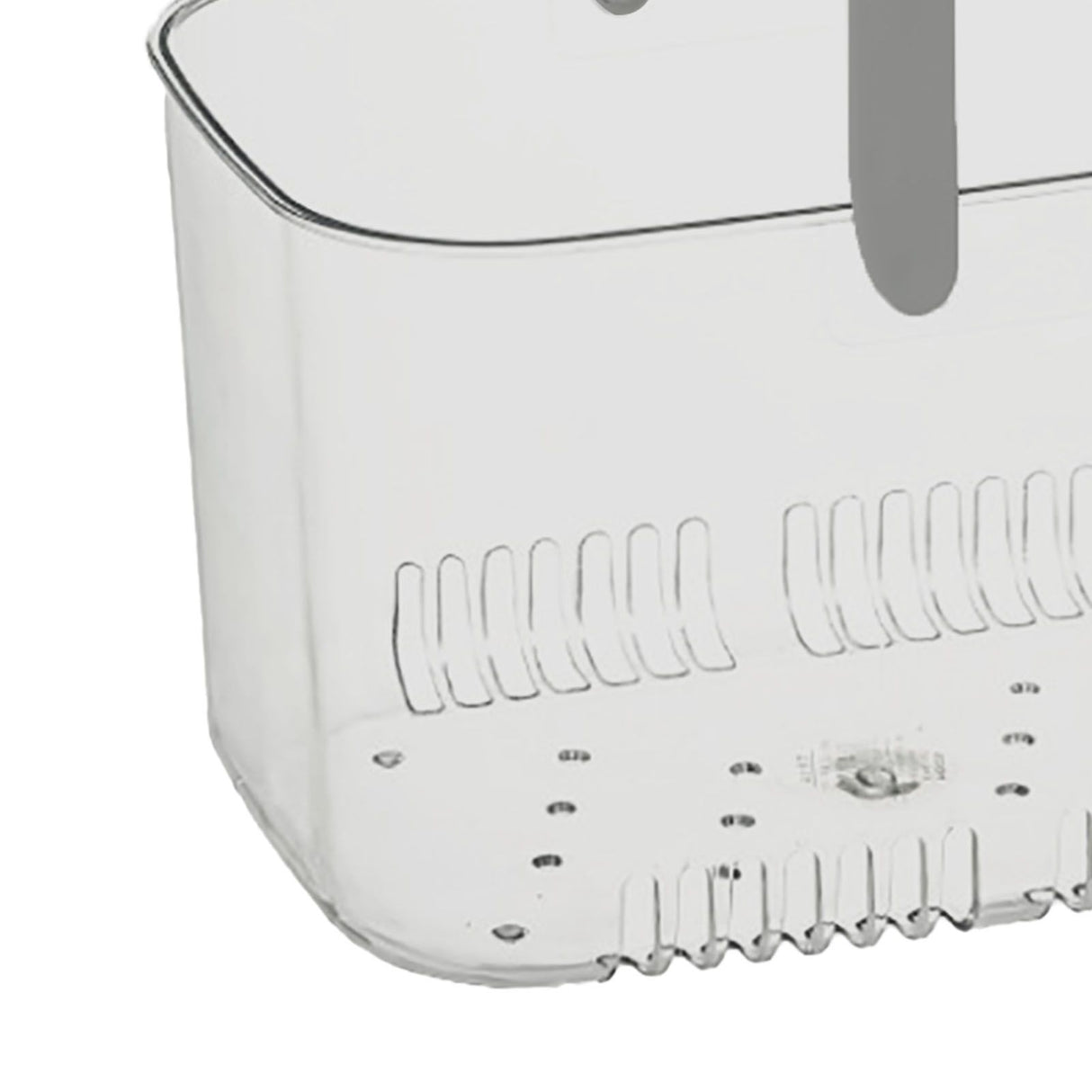 Clear Hand Basket Comfortable Handle Ventilation Holes Easy Access Versatile Fruit Storage Basket for Camping Grey
