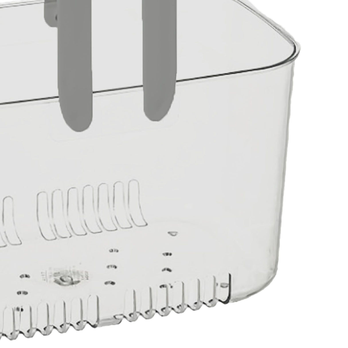 Clear Hand Basket Comfortable Handle Ventilation Holes Easy Access Versatile Fruit Storage Basket for Camping Grey