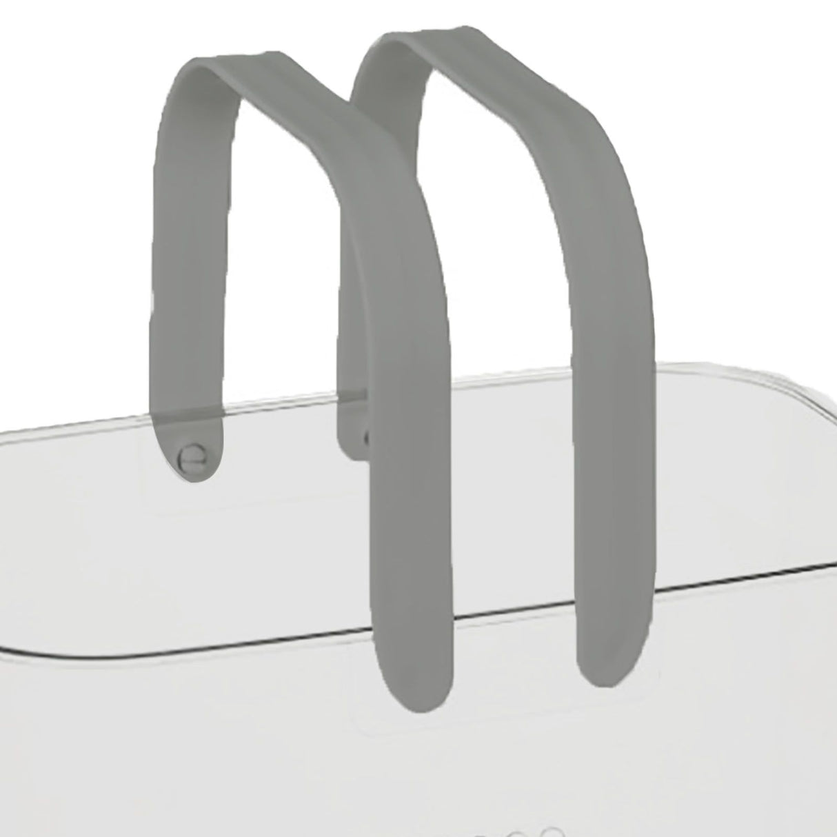 Clear Hand Basket Comfortable Handle Ventilation Holes Easy Access Versatile Fruit Storage Basket for Camping Grey