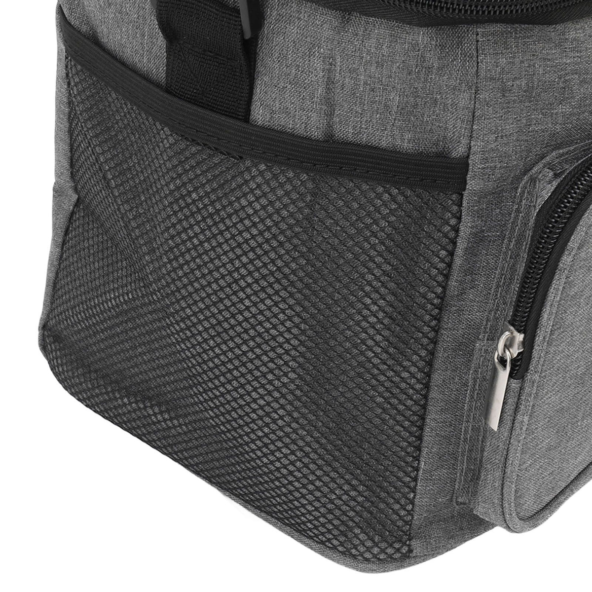 Lunch Bag 10L Collapsible Adjustable Strap Leakproof Portable Handle Insulated Lunch Bag for Camping Travel Beach Grey
