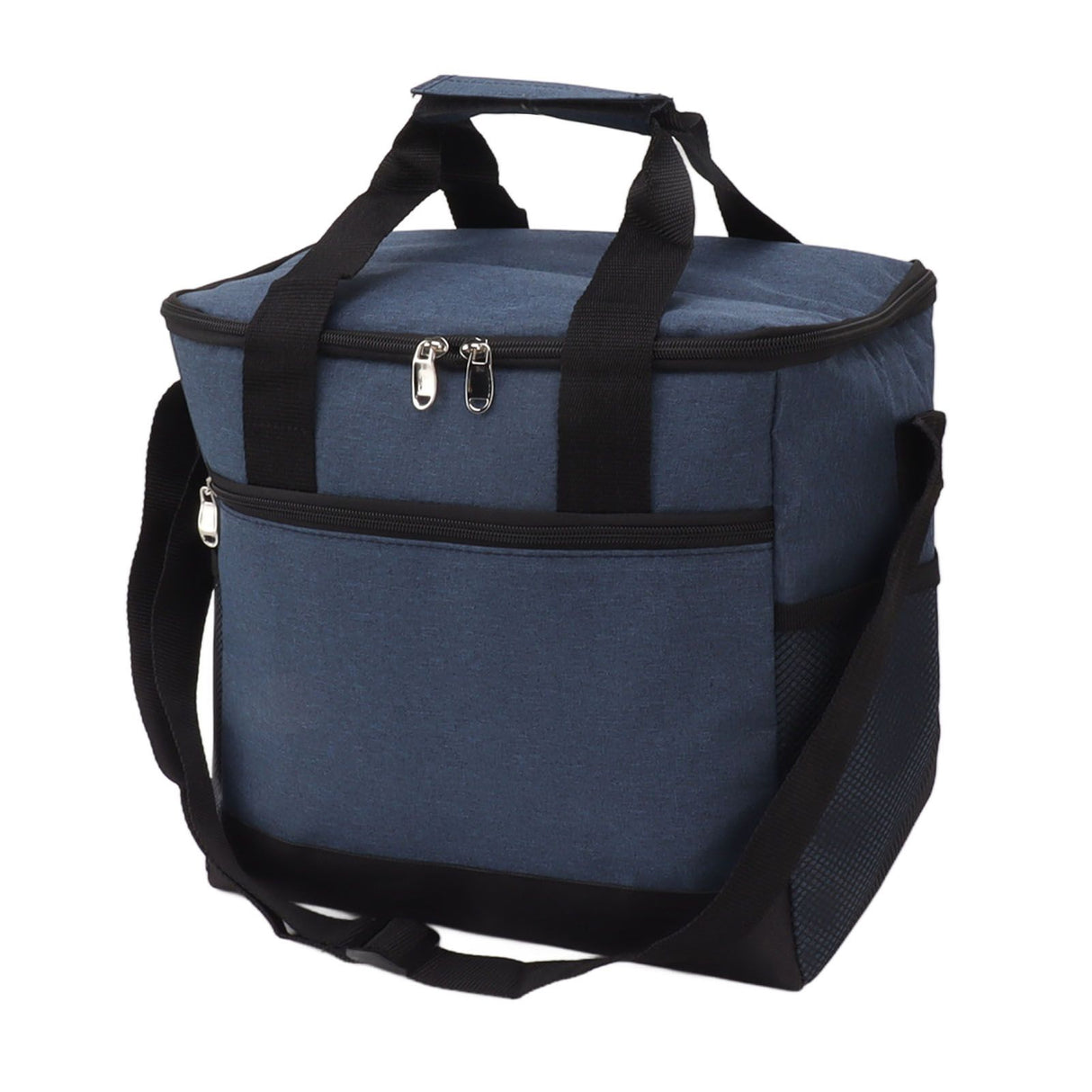 Collapsible Cooler Bag 15L Large Capcity Insulated Leakproof Heat Preservation Food Bag for Beach Picnics Camping Barbecues Blue