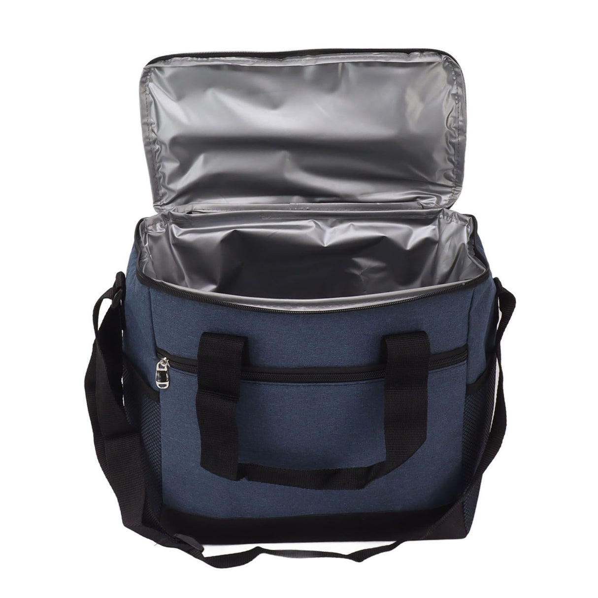 Collapsible Cooler Bag 15L Large Capcity Insulated Leakproof Heat Preservation Food Bag for Beach Picnics Camping Barbecues Blue