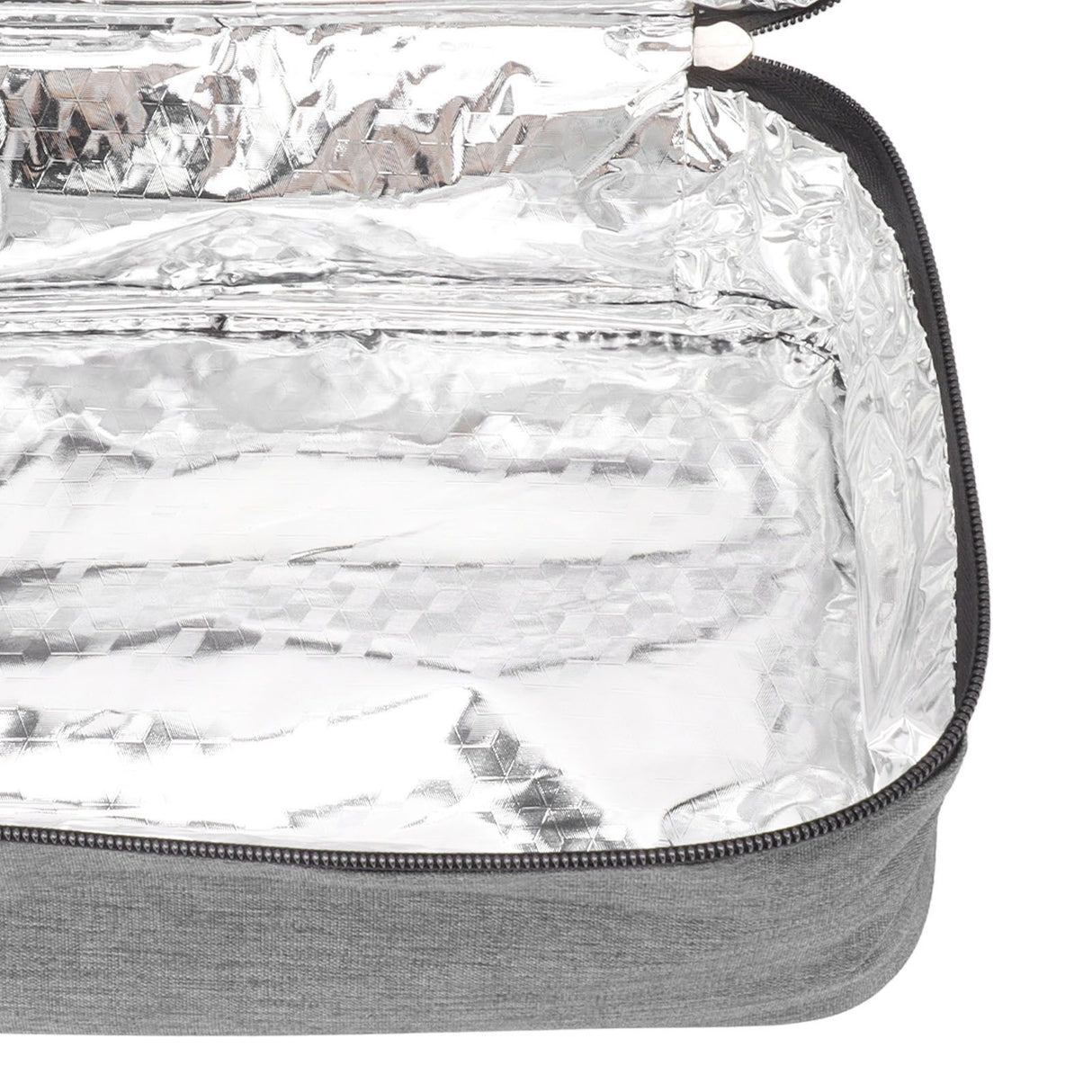 Lunch Bag 3.2L Large Capacity Leakproof Oxford Fabric Portable Handle Insulated Lunch Bag for Office School Outing Grey