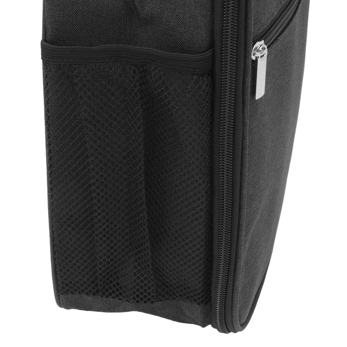 Insulated Lunch Bag 6L Oxford Fabric Leakproof Lining Portable Handle Zippered Lunch Bag for Outdoor Camping Beach Black