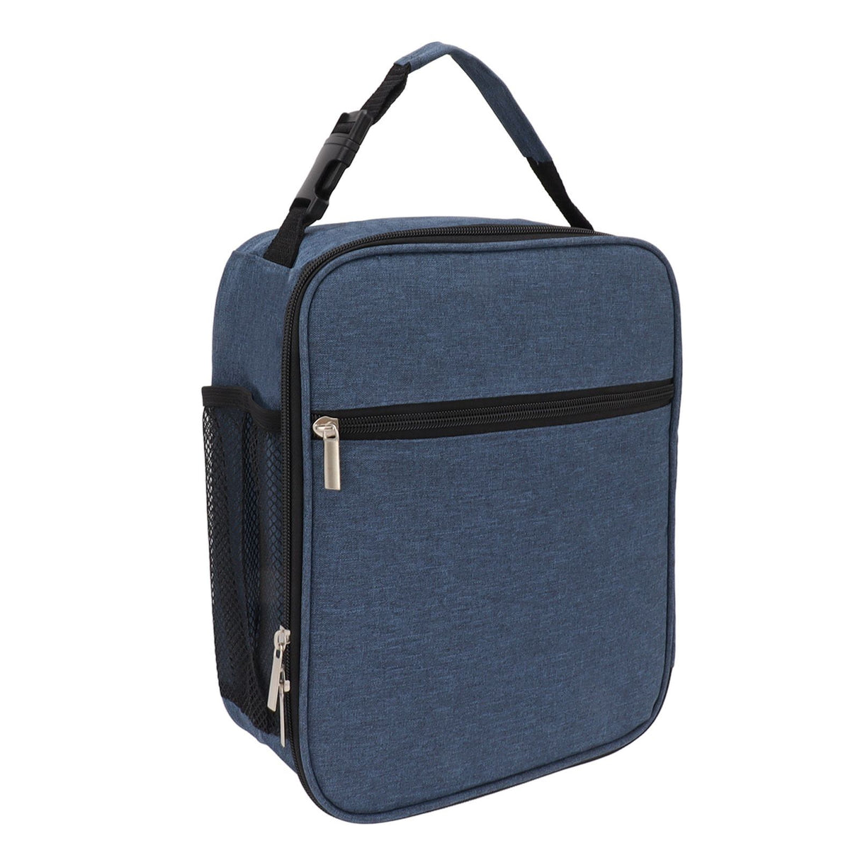 Insulated Lunch Bag 6L Oxford Fabric Leakproof Lining Portable Handle Zippered Lunch Bag for Outdoor Camping Beach Navy Blue