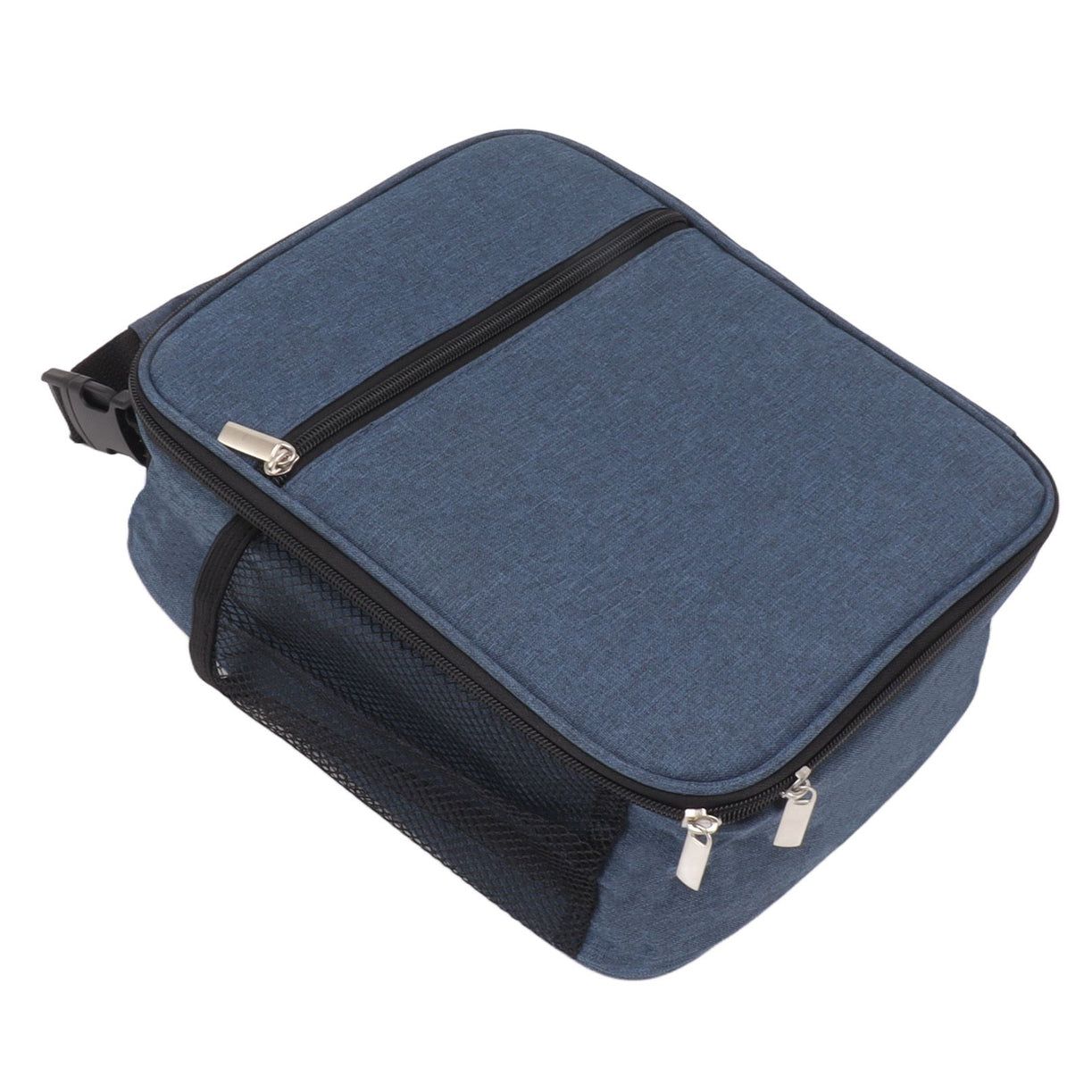Insulated Lunch Bag 6L Oxford Fabric Leakproof Lining Portable Handle Zippered Lunch Bag for Outdoor Camping Beach Navy Blue