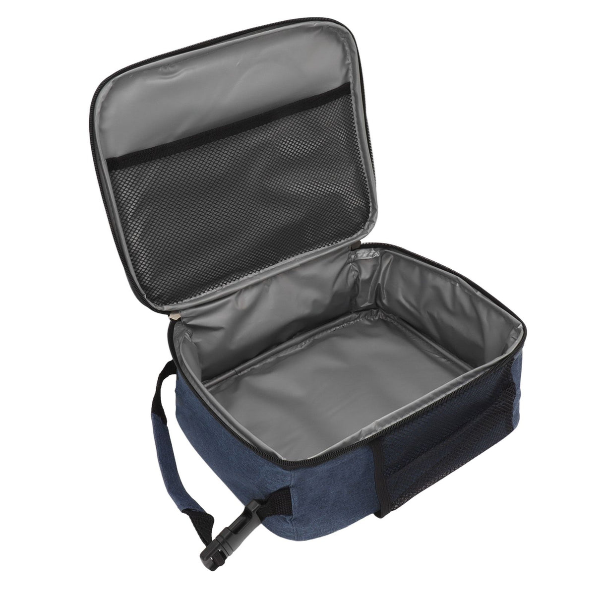 Insulated Lunch Bag 6L Oxford Fabric Leakproof Lining Portable Handle Zippered Lunch Bag for Outdoor Camping Beach Navy Blue
