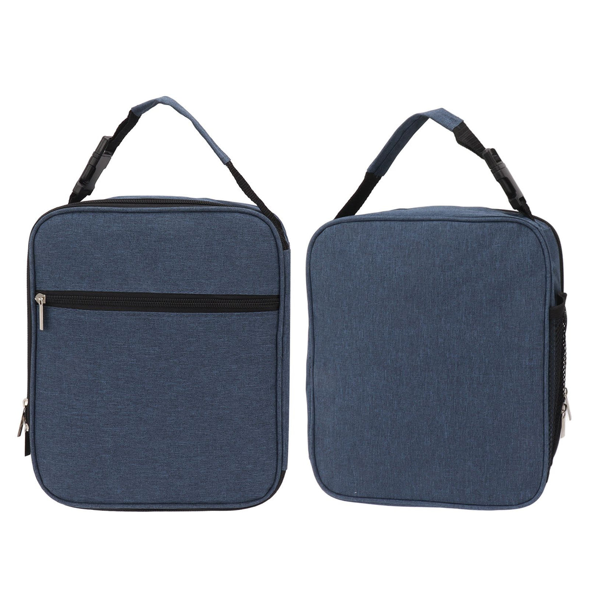 Insulated Lunch Bag 6L Oxford Fabric Leakproof Lining Portable Handle Zippered Lunch Bag for Outdoor Camping Beach Navy Blue