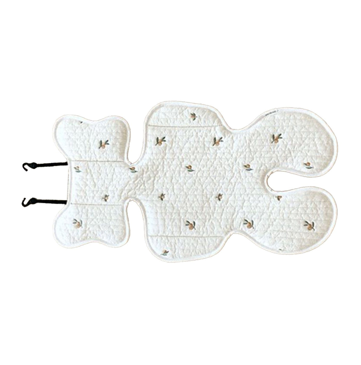 Soft Baby Stroller Seat Cushion Breathable Pure Cotton Infant Car Seat Head Neck Body Support Thin Style Olive