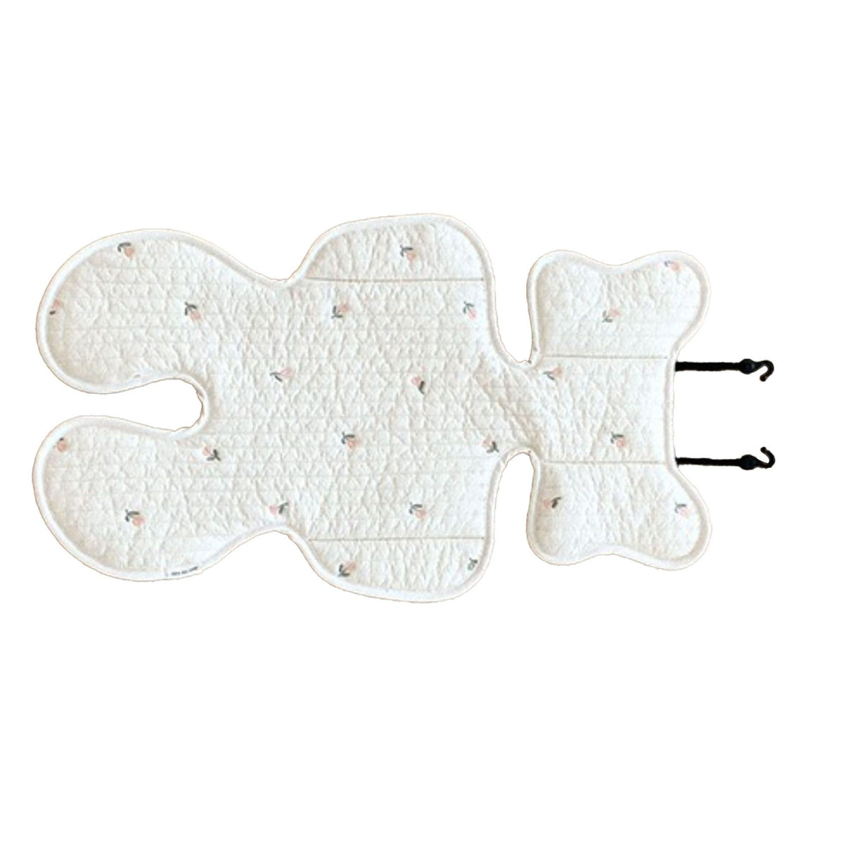 Soft Baby Stroller Seat Cushion Breathable Pure Cotton Infant Car Seat Head Neck Body Support Thin Style Tulip