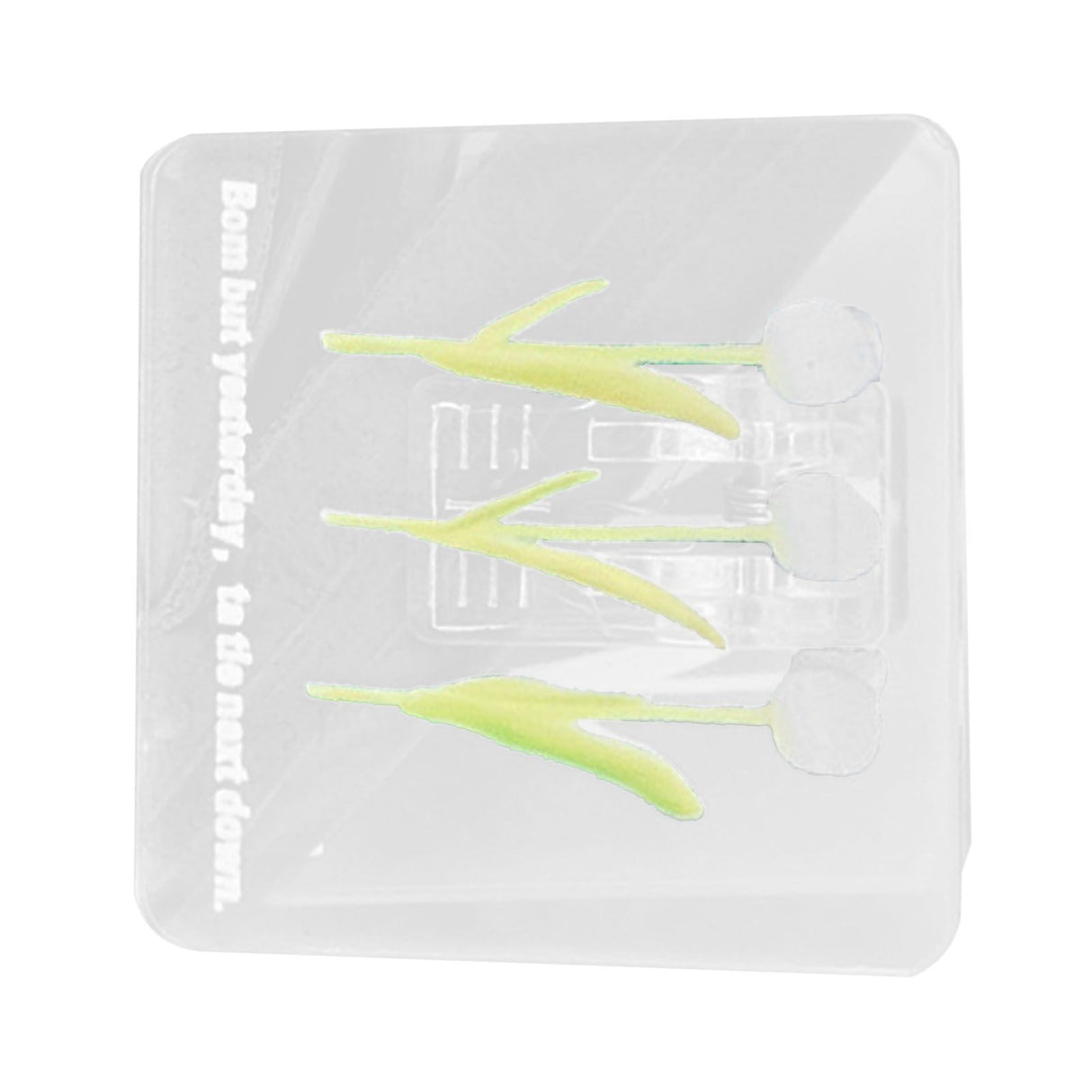 Double Sided Photo Clip Acrylic Tulip Pattern Multifunctional Transparent Paper Clamp for Organization Light White