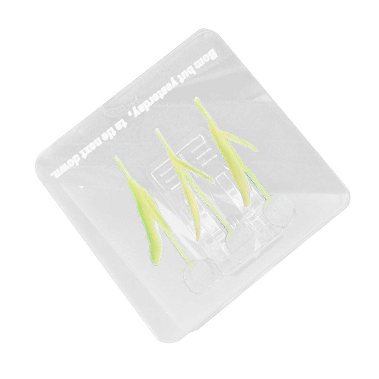 Double Sided Photo Clip Acrylic Tulip Pattern Multifunctional Transparent Paper Clamp for Organization Light White