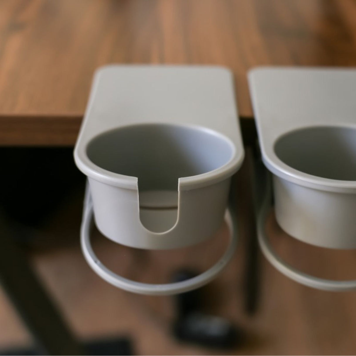 Desk Cup Holder Clip Space Saving Large Multifunctional Table Clamp Mug Stand for Beverage Bottle Gray