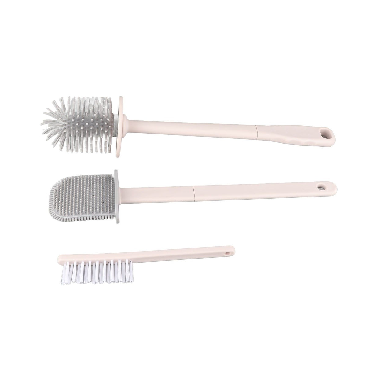 Long Handle Toilet Brush Set Deep Cleansing Multifunctional Hanging Toilet Brush Set for Bathroom Sakura Pink
