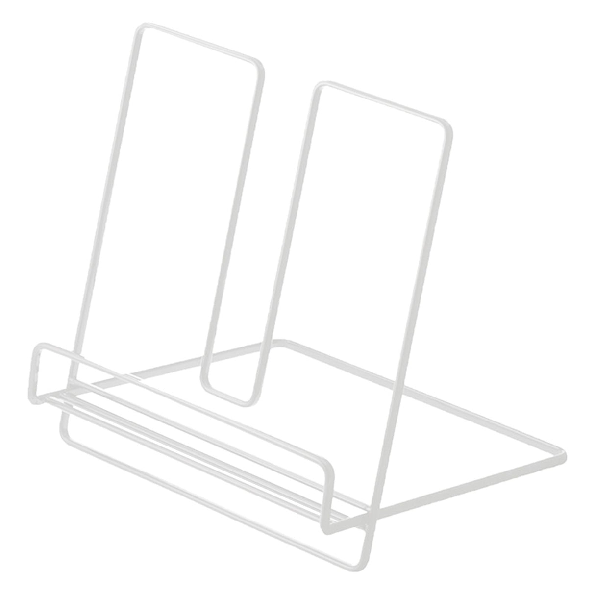 Foldable Iron Display Stand Multifunction Rust Prevention Simple Folding Book Stand for Kids White